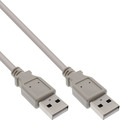 InLine® USB 2.0 Kabel, A an A, beige, 5m