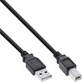 InLine® USB 2.0 Kabel, A an B, schwarz, 1m