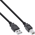 InLine® USB 2.0 Kabel, A an B, schwarz, 3m - 34535X