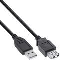 InLine® USB 2.0 Verlängerung, Stecker / Buchse, Typ A, schwarz, 1,8m