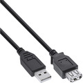 InLine® USB 2.0 Verlängerung, Stecker / Buchse, Typ A, schwarz, 1m - 34610B