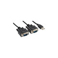InLine® USB 2.0 zu 2x Seriell Adapterkabel Stecker A an 2x 9pol SubD - 33305M