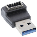 InLine® USB 3.2 Adapter, USB-A Stecker zu intern USB-E Frontpanel - 33446M