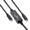 InLine USB 3.2 Gen.1 Aktiv-Kabel, USB-C Stecker an USB-C Stecker, schwarz, 5m