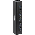 InLine® USB 3.2 Gen.1 Hub, 10 Port, Aluminiumgehäuse, schwarz, mit - 35395C