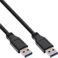 InLine® USB 3.2 Gen.1 Kabel, A an A, schwarz, 0,3m