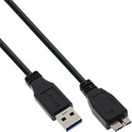 InLine® USB 3.2 Gen.1 Kabel, A an Micro B, schwarz, 0,5m