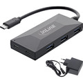 InLine® USB 3.2 Gen 1 OTG Hub, USB-C zu 3 Port USB-A und 2 Port USB-C, mit 3A Netzteil, schwarz