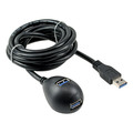 InLine® USB 3.2 Gen.1 Verl., USB A Stecker / Buchse, schwarz, mit Standfuß, 1m