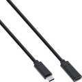 InLine® USB 3.2 Gen.1x2 Kabel, USB-C Verlängerung ST/BU, schwarz, - 35774