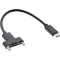 InLine® USB 3.2 Gen.2 Adapterkabel, Stecker C auf Einbaubuchse C, 0,2m
