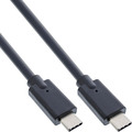 InLine® USB 3.2 Gen.2x2 Kabel, USB-C Stecker/Stecker, schwarz, 0,3m - 35707A