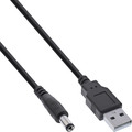 InLine® USB DC Stromadapterkabel, USB A Stecker zu DC 5,5x2,10mm Hohlstecker, sc