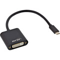 InLine® USB Display Konverter, USB-C Stecker zu DVI Buchse (DP Alt Mode), schwarz, 0.2m