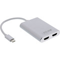 InLine® USB Dual Display Konverter, USB-C zu 2x HDMI Buchse, 4K/60Hz, - 64201W
