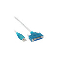 InLine® USB zu 25pol parallel, Drucker-Adapterkabel, 1,8m - 33397I