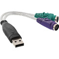 InLine® USB zu PS/2 Konverter, USB Stecker an 2x PS/2 Buchse für + - 33386