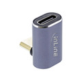 InLine® USB4 Adapter, USB-C Stecker/Buchse oben/unten gewinkelt, - 35900D