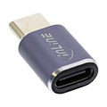 InLine USB4 Adapter, USB Typ-C Stecker/Buchse, Aluminium, grau
