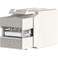 Keystone Einbauadapter USB2.0 A - A -- weiß - EB498V2