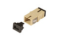 Kupplung SC Simplex OM1/2 einteilig -- flanschlos, beige, Keramikhlse