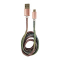 LC-Power LC-C-USB-MICRO-1M-4 USB A zu Micro-USB Kabel, Disco-Glitzer, - 31332D