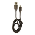 LC-Power LC-C-USB-MICRO-1M-6 USB A zu Micro-USB Kabel, Metall schwarz, - 31332F