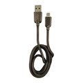 LC-Power LC-C-USB-MICRO-1M-6 USB A zu Micro-USB Kabel, Metall schwarz, - 31332F