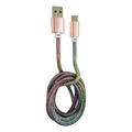 LC-Power LC-C-USB-TYPE-C-1M-4 USB-A zu USB-C Kabel, Disco-Glitzer, 1m