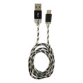 LC-Power LC-C-USB-TYPE-C-1M-8 USB A/USB-C Kabel, schwarz/silber 1m - 31333G