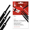 LTC BASIC STRAPS, Klettkabelbinder -- 10 Stück Set schwarz - LTC-1110