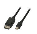 Mini Displayport - Displayport Kabel -- St-St, 3m, schwarz