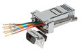 Modular-Adapter D-Sub09 Stecker / RJ45 Buchse, metallisiertes Gehuse