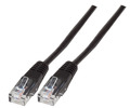 Modularkabel RJ45 (8/4) - RJ45 (8/4) -- vergossen, schwarz, 1,5 m