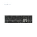 Perixx PERIBOARD-817 DE Kabellose Dual-Mode-Tastatur aus Aluminium, - 57156I