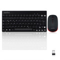 Perixx PERIDUO-712 DE W, Mini Tastatur und Maus Set, schnurlos, schwarz