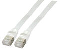 RJ45 Flachpatchkabel U/FTP, Cat.6A, 1m, wei