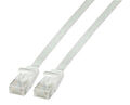 RJ45 Flachpatchkabel U/UTP, Cat.6A, 0,25m, wei 