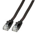 RJ45 Flachpatchkabel U/UTP, Cat.6A, 2m, schwarz 