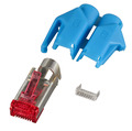 RJ45-Hirose Stecker STP, TM21 blau, 1 -- Stück, 3 Elemente, Cat.6