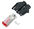 RJ45-Hirose Stecker STP, TM21 schwarz, 1 -- Stück, 3 Elemente, Cat.6