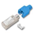 RJ45-Hirose Stecker TM11 blau, 50 Stck, 3 Elemente, Cat.5e