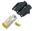 RJ45-Hirose Stecker TM31 schwarz, 10 Stck, 3 Elemente, Cat.6A