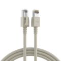 RJ45 Patchkabel Cat.6A S/FTP FRNC -- VC LED grau 3m - DCK1001GR.3