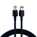 RJ45 Patchkabel Cat.6A S/FTP FRNC -- VC LED schwarz 3m - DCK1001SW.3