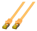 RJ45 Patchkabel Cat.6A S/FTP LSZH -- Cat.7 Rohkabel gelb 0,15m