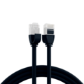 RJ45 Patchkabel Cat.6A U/UTP TPE -- 3,6mm ultraflex schwarz 2m - K8108SW.2