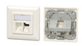 Rahmenset 2-Port, für Keystones, DIN49075, RAL9010