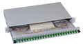 Spleißbox E2000©-APC 9/125µm OS2  -- ausziehbar 24 Pigtails/24 Kuppl.