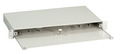 Spleibox ausziehbar 1HE ohne, Frontblende, unbestckt, grau